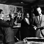 Bruno Carr (d), Jimmy Owens (t), Reggie Workman (b), Herbie Mann (fl), Shelly's Manhole Los Angeles, CA, 1966 Photographer Unknown